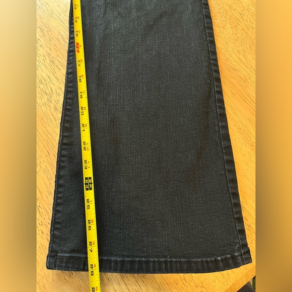 Levi’s 512 Perfectly Slimming Bootcut Denim Jeans Stretch Black Size 16 S/C - Picture 10 of 11